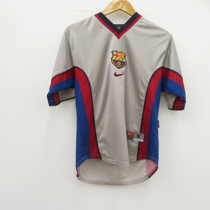 NIKE | ナイキ FCバルセロナ アウェイユニフォーム ゲームシャツ 半袖シャツ グレー サイズ：S【瀬戸大橋店】