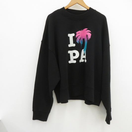 Palm Angels | パームエンジェルス 23FW スウェット PMBA026S23FLE002 ブラック サイズ：L【瀬戸大橋店】