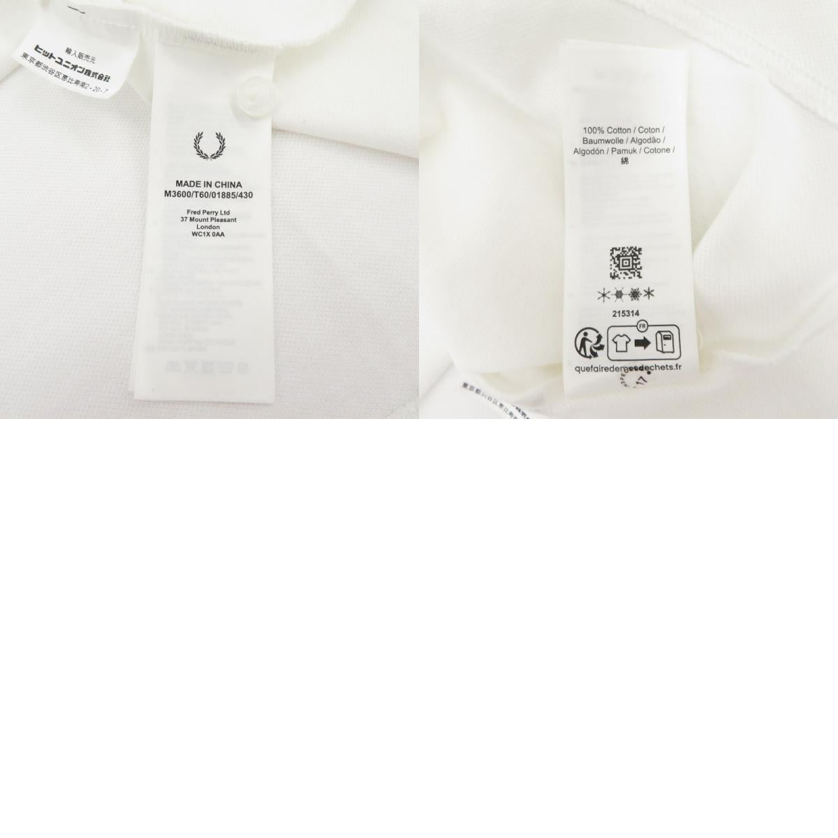 FRED PERRY | フレッドペリー ポロシャツ M3600 ホワイト サイズ：XL【瀬戸大橋店】