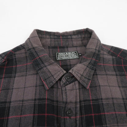HYSTERIC GLAMOUR | ヒステリックグラマー SONIC YOUTH/100% DIRTY ビエラチェックシャツ 長袖シャツ 02233AH09 グレー サイズ：XL【瀬戸大橋店】
