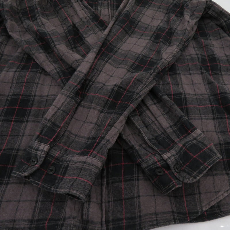 HYSTERIC GLAMOUR | ヒステリックグラマー SONIC YOUTH/100% DIRTY ビエラチェックシャツ 長袖シャツ 02233AH09 グレー サイズ：XL【瀬戸大橋店】