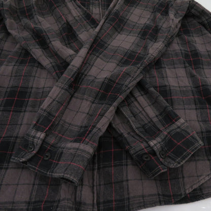 HYSTERIC GLAMOUR | ヒステリックグラマー SONIC YOUTH/100% DIRTY ビエラチェックシャツ 長袖シャツ 02233AH09 グレー サイズ：XL【瀬戸大橋店】