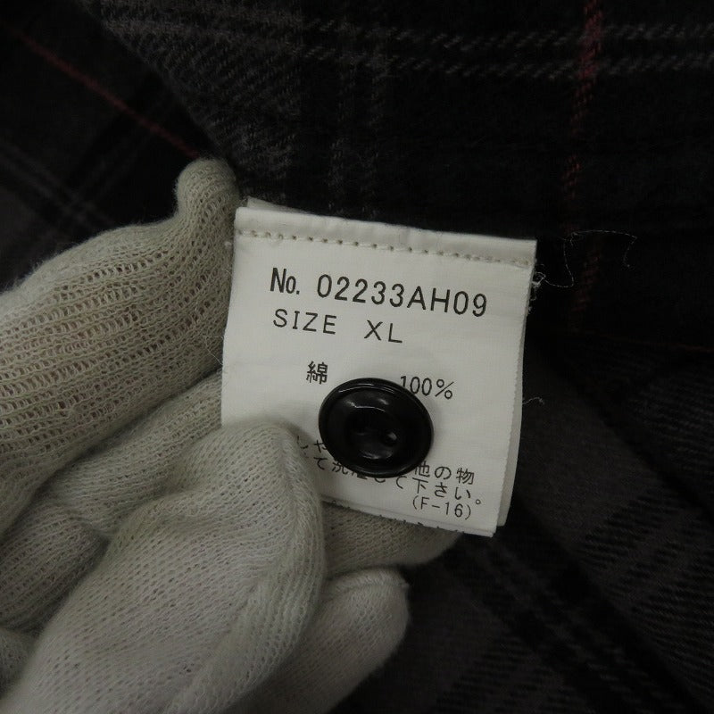 HYSTERIC GLAMOUR | ヒステリックグラマー SONIC YOUTH/100% DIRTY ビエラチェックシャツ 長袖シャツ 02233AH09 グレー サイズ：XL【瀬戸大橋店】