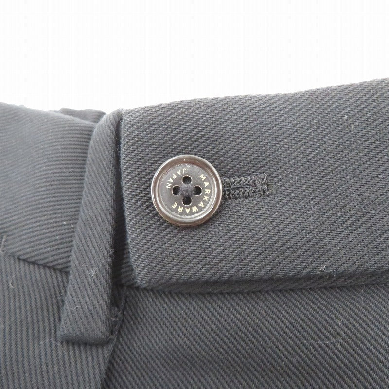 markaware | マーカウェア オーガニックコットン サバイバルクロス クラシック フィット トラウザーズ パンツ A24A-04PT03C ブラック サイズ：1【瀬戸大橋店】