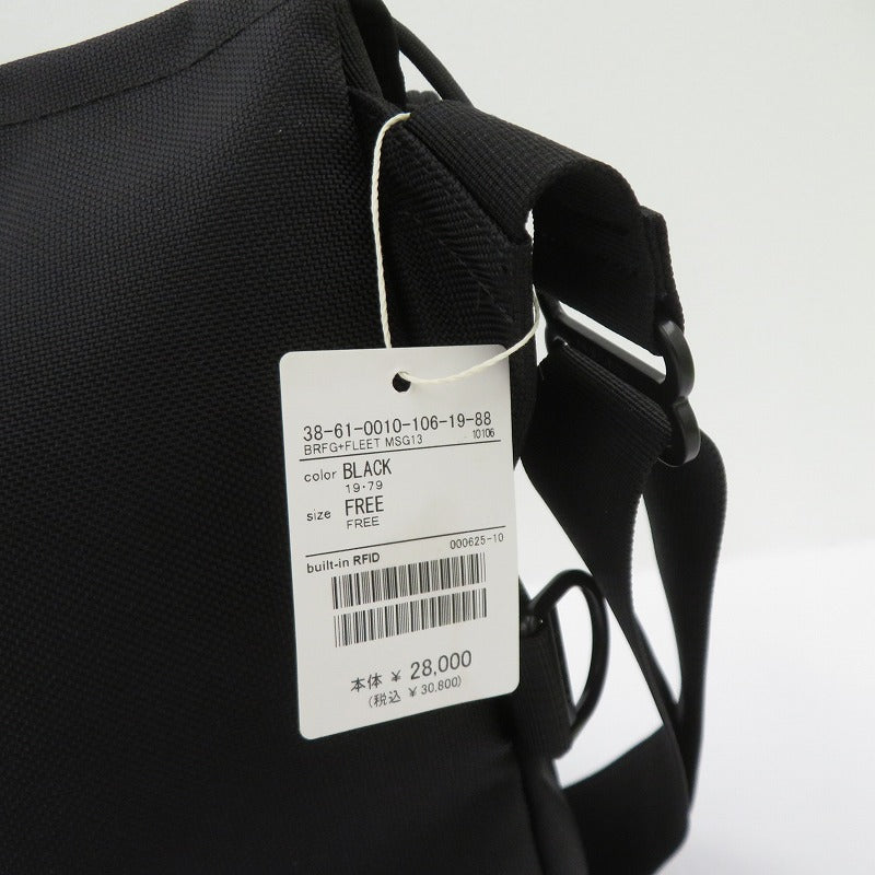 BRIEFING | ブリーフィング × BEAMS PLUS FLEET MESSENGER 13 ショルダーバッグ 38-61-0010-106-19-88 ブラック【瀬戸大橋店】