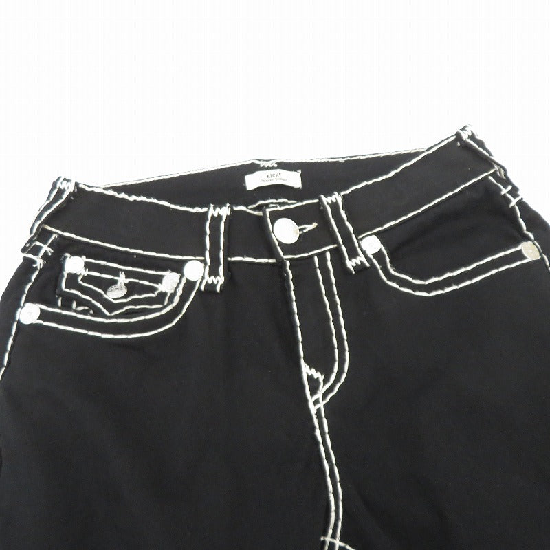 TRUE RELIGION | トゥルーレリジョン RICKY SUPER T STRAIGHT JEAN デニムパンツ 105820 ブラック サイズ：30【瀬戸大橋店】