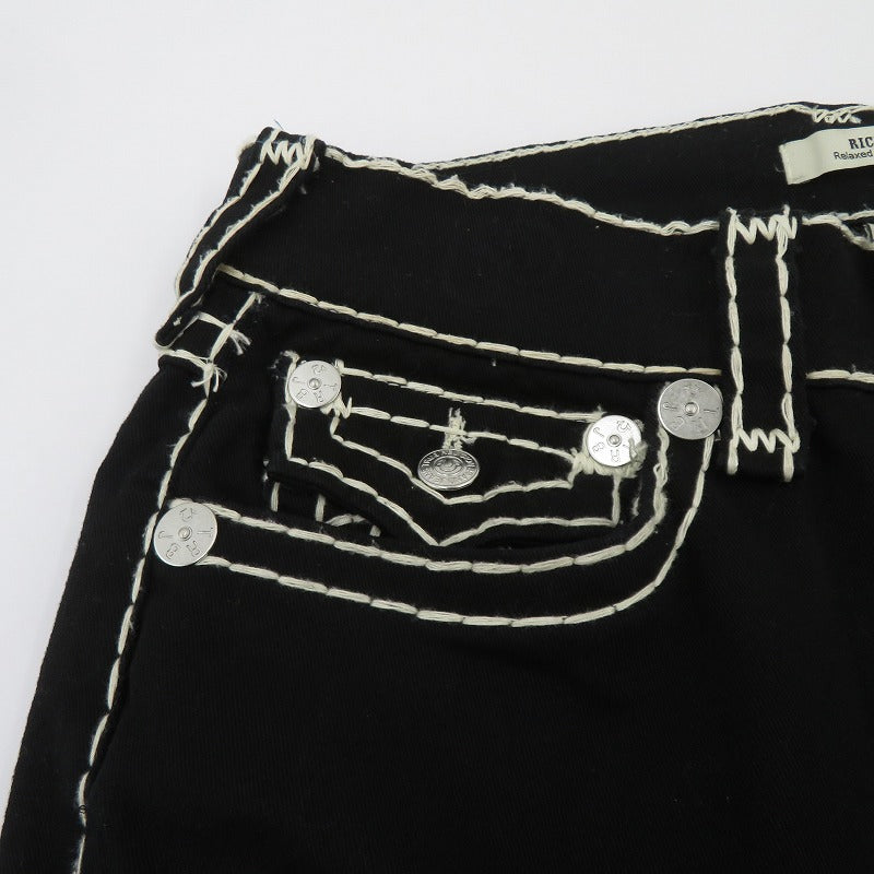 TRUE RELIGION | トゥルーレリジョン RICKY SUPER T STRAIGHT JEAN デニムパンツ 105820 ブラック サイズ：30【瀬戸大橋店】
