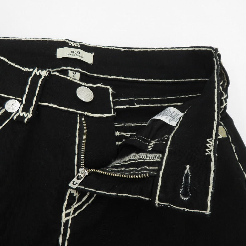 TRUE RELIGION | トゥルーレリジョン RICKY SUPER T STRAIGHT JEAN デニムパンツ 105820 ブラック サイズ：30【瀬戸大橋店】
