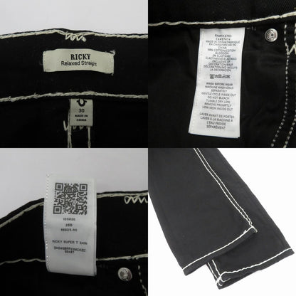 TRUE RELIGION | トゥルーレリジョン RICKY SUPER T STRAIGHT JEAN デニムパンツ 105820 ブラック サイズ：30【瀬戸大橋店】