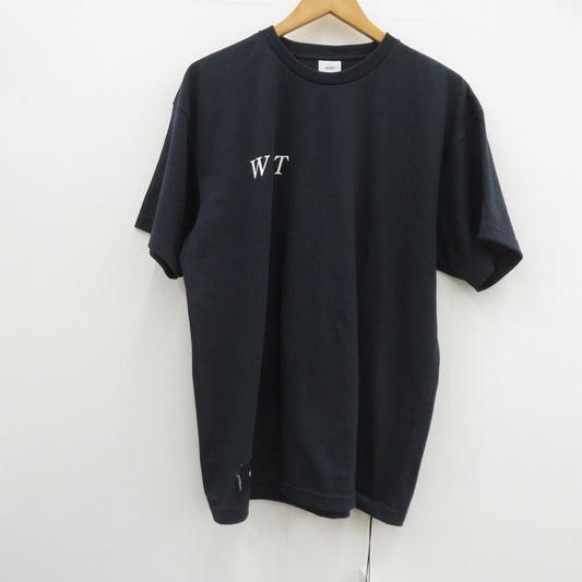 W)TAPS | ダブルタップス SYSTEM/SS/COTTON 半袖Ｔシャツ 261ATDT-STM02S ネイビー サイズ：2【瀬戸大橋店】