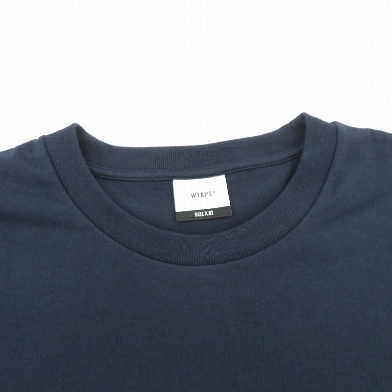 W)TAPS | ダブルタップス SYSTEM/SS/COTTON 半袖Ｔシャツ 261ATDT-STM02S ネイビー サイズ：2【瀬戸大橋店】