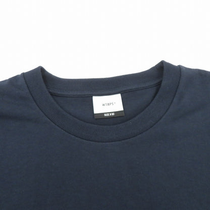 W)TAPS | ダブルタップス SYSTEM/SS/COTTON 半袖Ｔシャツ 261ATDT-STM02S ネイビー サイズ：2【瀬戸大橋店】