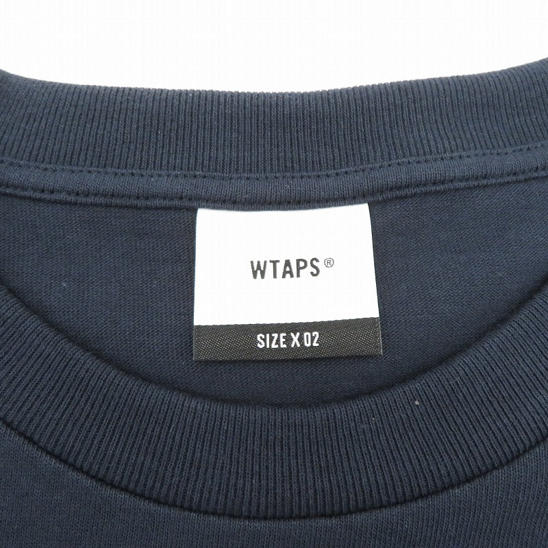 W)TAPS | ダブルタップス SYSTEM/SS/COTTON 半袖Ｔシャツ 261ATDT-STM02S ネイビー サイズ：2【瀬戸大橋店】