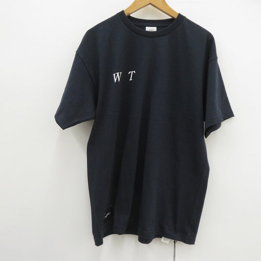 W)TAPS | ダブルタップス SYSTEM/SS/COTTON 半袖Ｔシャツ 261ATDT-STM02S ネイビー サイズ：2【瀬戸大橋店】