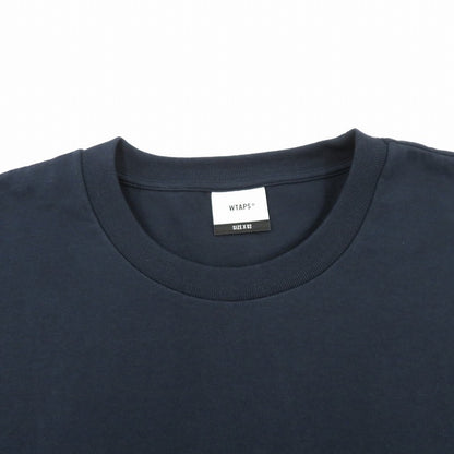W)TAPS | ダブルタップス SYSTEM/SS/COTTON 半袖Ｔシャツ 261ATDT-STM02S ネイビー サイズ：2【瀬戸大橋店】