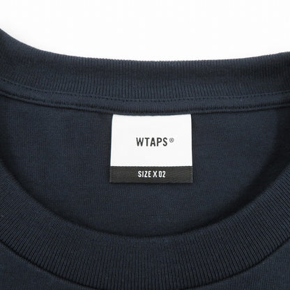 W)TAPS | ダブルタップス SYSTEM/SS/COTTON 半袖Ｔシャツ 261ATDT-STM02S ネイビー サイズ：2【瀬戸大橋店】