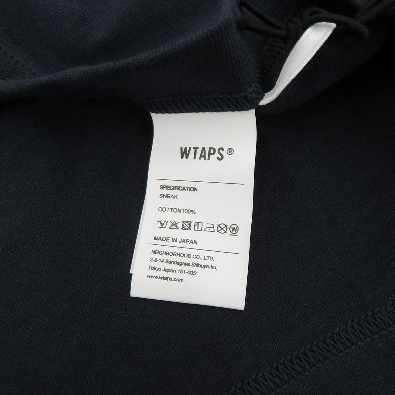 W)TAPS | ダブルタップス SYSTEM/SS/COTTON 半袖Ｔシャツ 261ATDT-STM02S ネイビー サイズ：2【瀬戸大橋店】