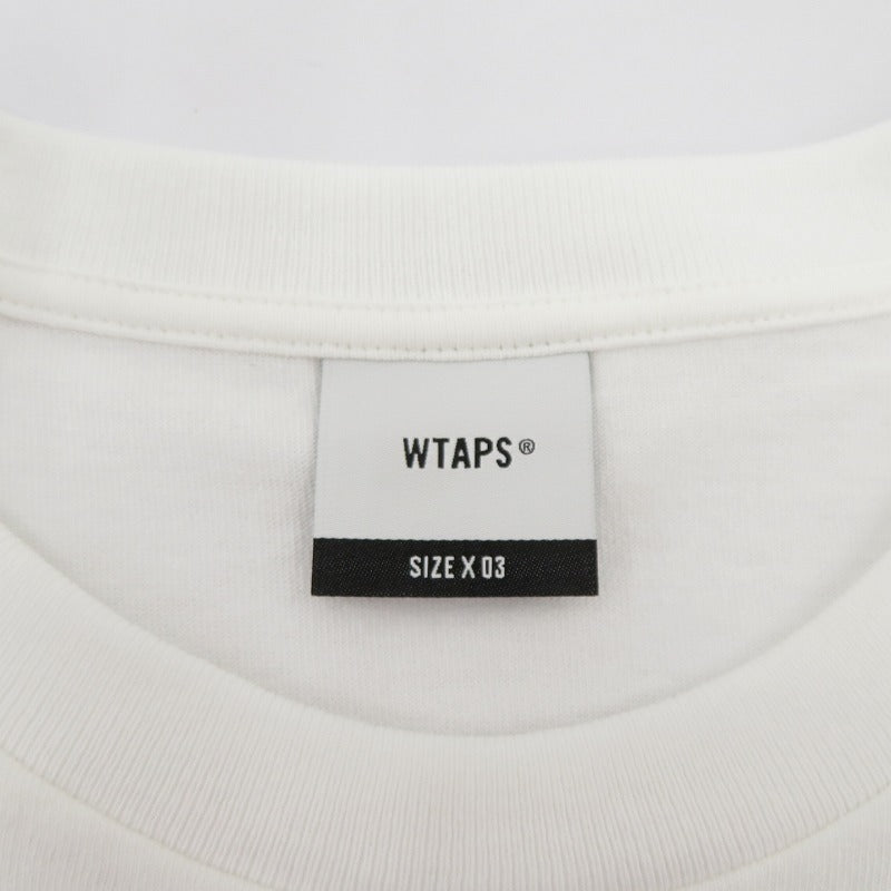 W)TAPS | ダブルタップス SYSTEM/SS/COTTON 半袖Ｔシャツ 261ATDT-STM02S ホワイト サイズ：3【瀬戸大橋店】