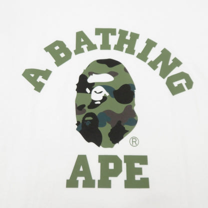 A BATHING APE | アベイシングエイプ 1ST CAMO COLLEGE TEE 半袖Ｔシャツ 1M301110013 ホワイト サイズ：L【瀬戸大橋店】