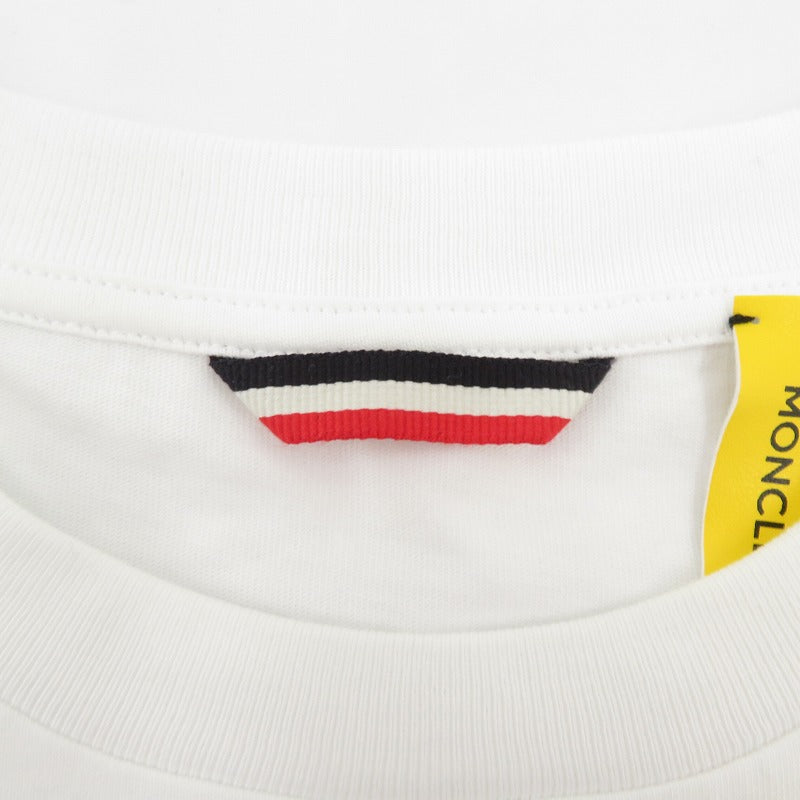 MONCLER GENIUS | モンクレールジニアス アームパッチ ロングスリーブ 長袖Ｔシャツ F10928D70000 V8136 ホワイト サイズ：S【瀬戸大橋店】
