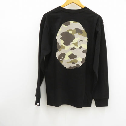 A BATHING APE | アベイシングエイプ COLOR CAMO BIG APE HEAD LS TEE 長袖Ｔシャツ 1M80111055 ブラック サイズ：L【瀬戸大橋店】