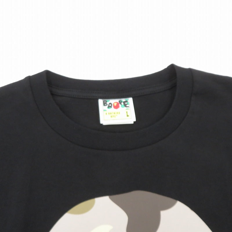 A BATHING APE | アベイシングエイプ COLOR CAMO BIG APE HEAD LS TEE 長袖Ｔシャツ 1M80111055 ブラック サイズ：L【瀬戸大橋店】