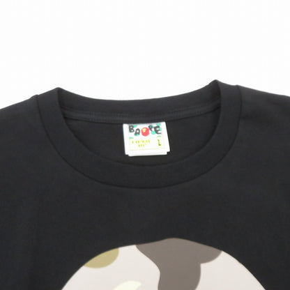A BATHING APE | アベイシングエイプ COLOR CAMO BIG APE HEAD LS TEE 長袖Ｔシャツ 1M80111055 ブラック サイズ：L【瀬戸大橋店】