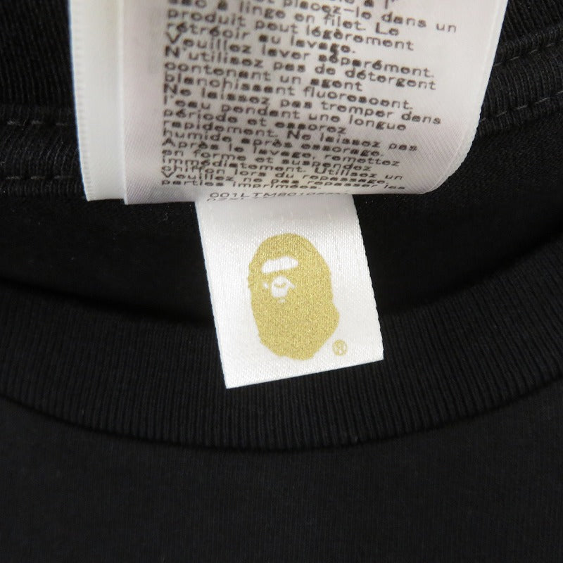 A BATHING APE | アベイシングエイプ COLOR CAMO BIG APE HEAD LS TEE 長袖Ｔシャツ 1M80111055 ブラック サイズ：L【瀬戸大橋店】