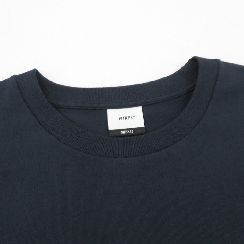 W)TAPS | ダブルタップス SIGN/SS/COTTON 半袖Ｔシャツ 261ATDT-STM08S ネイビー サイズ：3【瀬戸大橋店】