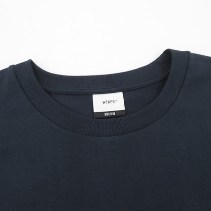 W)TAPS | ダブルタップス SIGN/SS/COTTON 半袖Ｔシャツ 261ATDT-STM08S ネイビー サイズ：3【瀬戸大橋店】