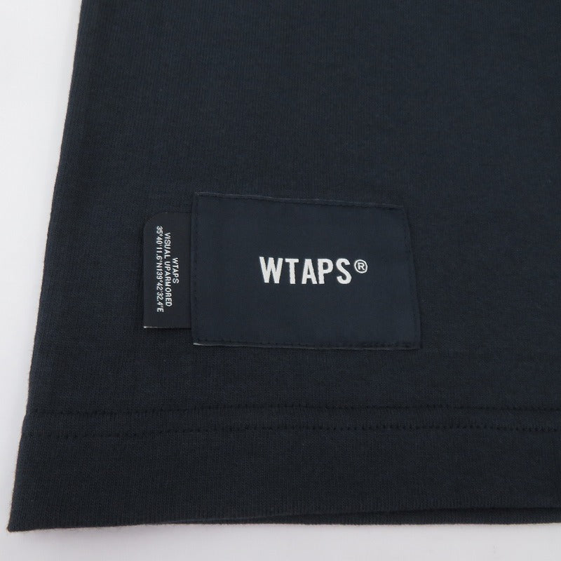 W)TAPS | ダブルタップス SIGN/SS/COTTON 半袖Ｔシャツ 261ATDT-STM08S ネイビー サイズ：3【瀬戸大橋店】