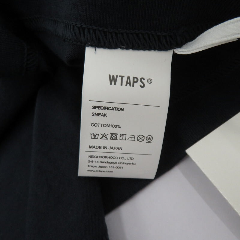 W)TAPS | ダブルタップス SIGN/SS/COTTON 半袖Ｔシャツ 261ATDT-STM08S ネイビー サイズ：3【瀬戸大橋店】