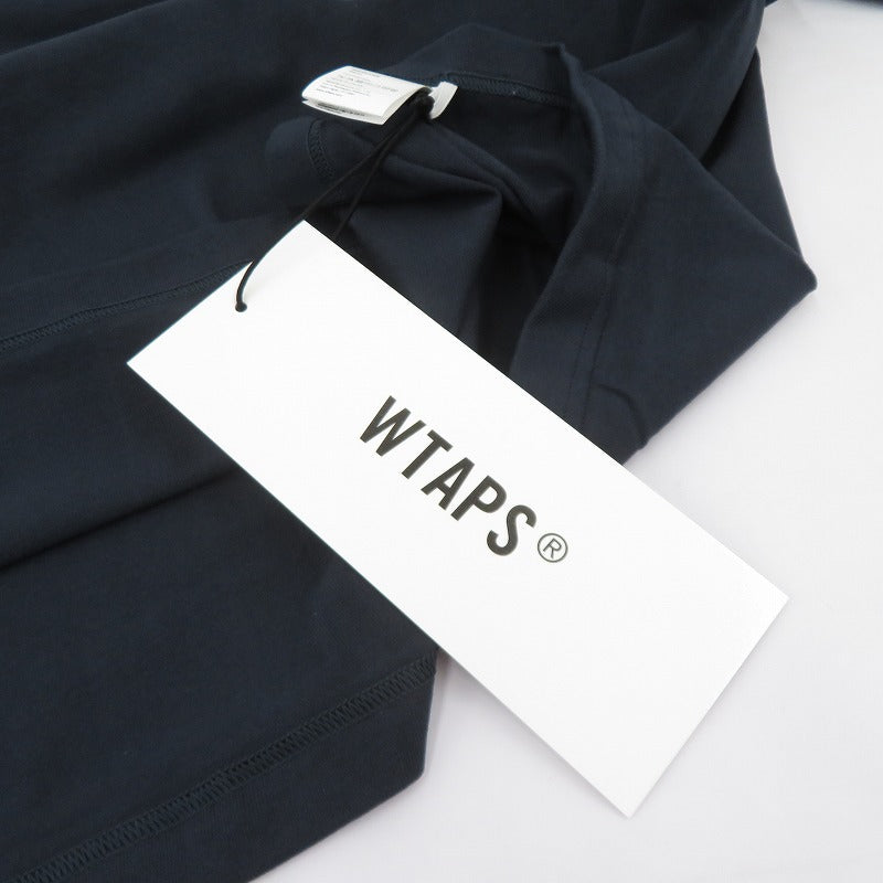 W)TAPS | ダブルタップス SIGN/SS/COTTON 半袖Ｔシャツ 261ATDT-STM08S ネイビー サイズ：3【瀬戸大橋店】
