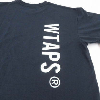 W)TAPS | ダブルタップス SIGN/SS/COTTON 半袖Ｔシャツ 261ATDT-STM08S ネイビー サイズ：3【瀬戸大橋店】