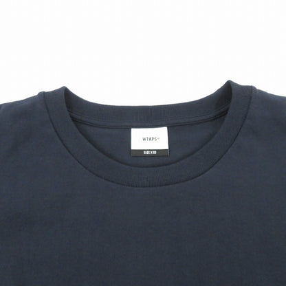 W)TAPS | ダブルタップス SIGN/SS/COTTON 半袖Ｔシャツ 261ATDT-STM08S ネイビー サイズ：3【瀬戸大橋店】