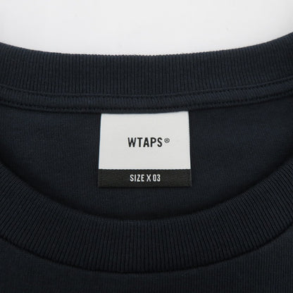 W)TAPS | ダブルタップス SIGN/SS/COTTON 半袖Ｔシャツ 261ATDT-STM08S ネイビー サイズ：3【瀬戸大橋店】