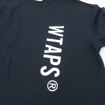 W)TAPS | ダブルタップス SIGN/SS/COTTON 半袖Ｔシャツ 261ATDT-STM08S ネイビー サイズ：3【瀬戸大橋店】