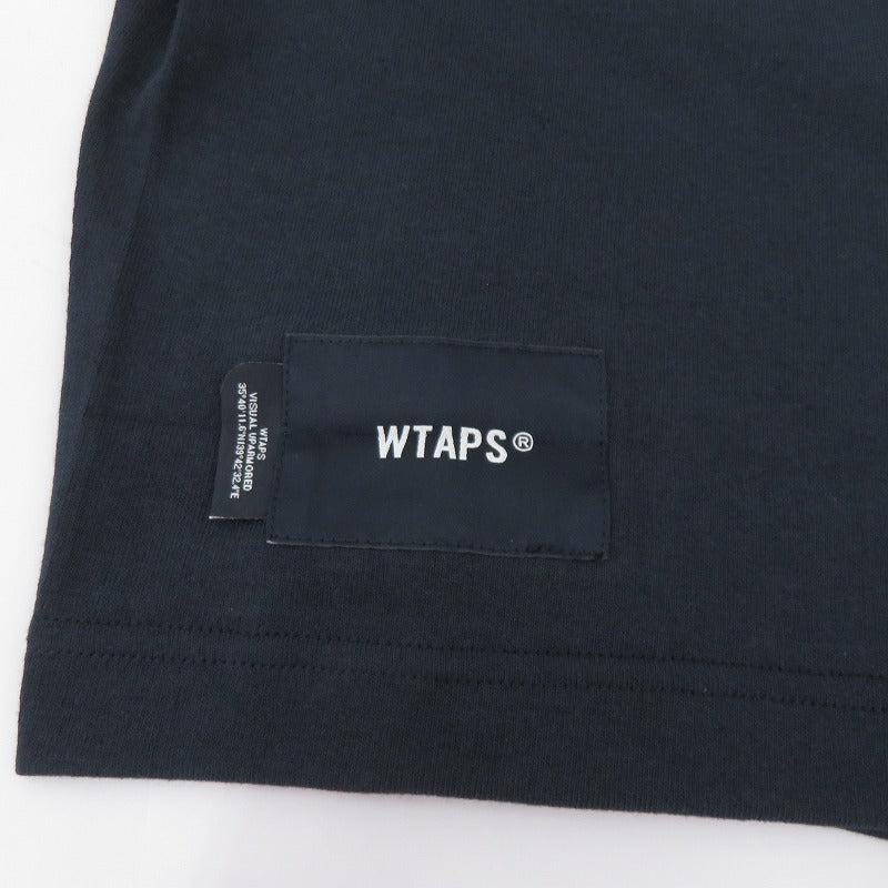 W)TAPS | ダブルタップス SIGN/SS/COTTON 半袖Ｔシャツ 261ATDT-STM08S ネイビー サイズ：3【瀬戸大橋店】
