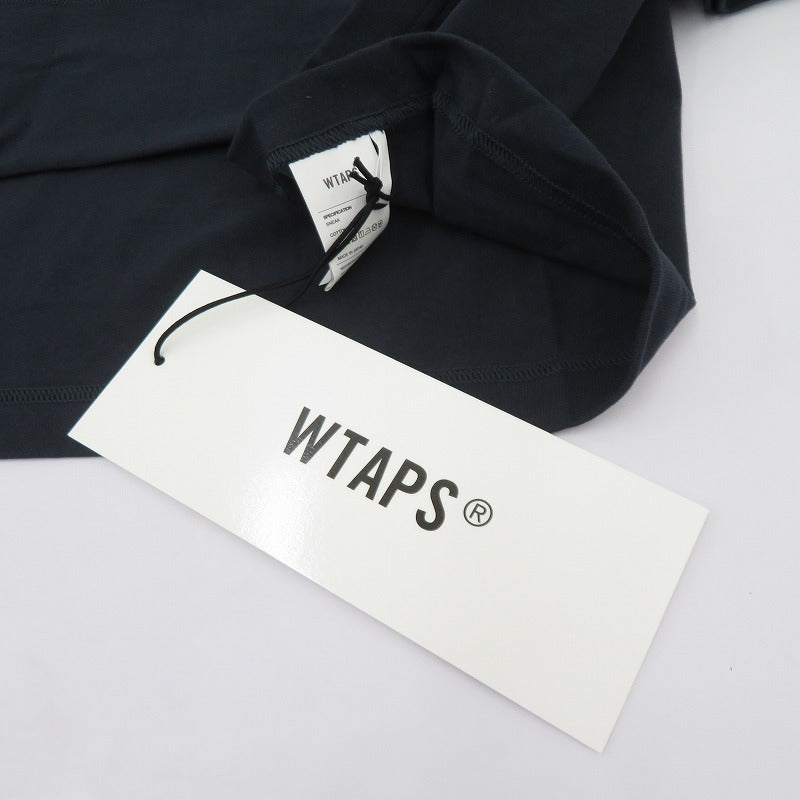 W)TAPS | ダブルタップス SIGN/SS/COTTON 半袖Ｔシャツ 261ATDT-STM08S ネイビー サイズ：3【瀬戸大橋店】