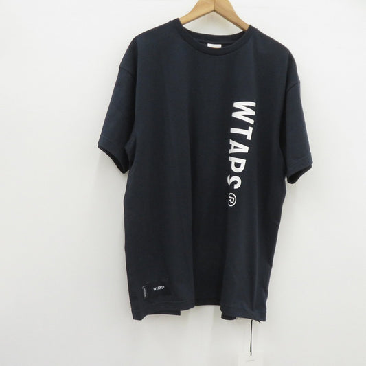 W)TAPS | ダブルタップス SIGN/SS/COTTON 半袖Ｔシャツ 261ATDT-STM08S ネイビー サイズ：2【瀬戸大橋店】
