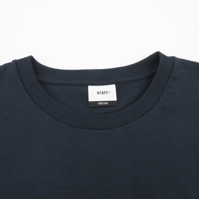 W)TAPS | ダブルタップス SIGN/SS/COTTON 半袖Ｔシャツ 261ATDT-STM08S ネイビー サイズ：2【瀬戸大橋店】