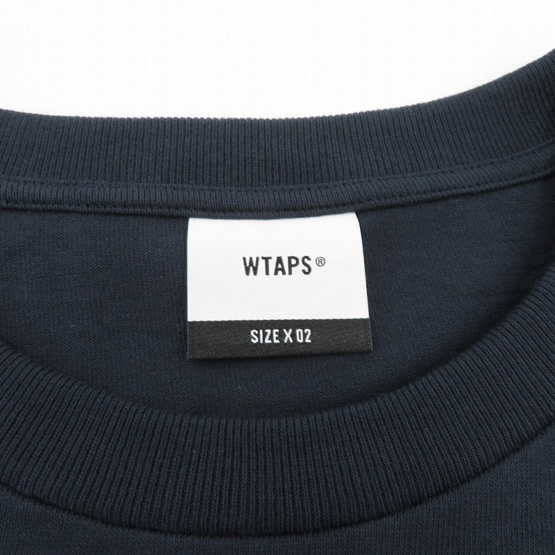 W)TAPS | ダブルタップス SIGN/SS/COTTON 半袖Ｔシャツ 261ATDT-STM08S ネイビー サイズ：2【瀬戸大橋店】
