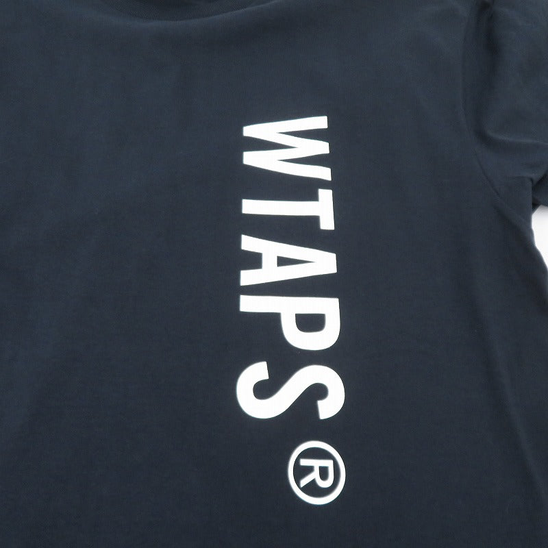 W)TAPS | ダブルタップス SIGN/SS/COTTON 半袖Ｔシャツ 261ATDT-STM08S ネイビー サイズ：2【瀬戸大橋店】