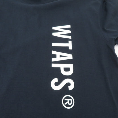 W)TAPS | ダブルタップス SIGN/SS/COTTON 半袖Ｔシャツ 261ATDT-STM08S ネイビー サイズ：2【瀬戸大橋店】