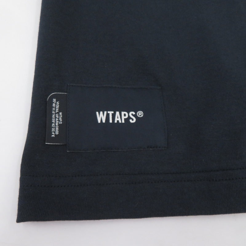 W)TAPS | ダブルタップス SIGN/SS/COTTON 半袖Ｔシャツ 261ATDT-STM08S ネイビー サイズ：2【瀬戸大橋店】