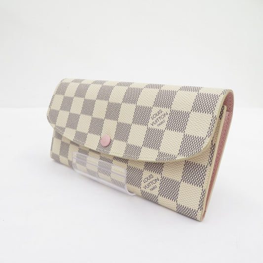 LOUIS VUITTON | ルイ・ヴィトン ダミエ アズール ポルトフォイユ・エミリー 長財布 N41625 グレー×ベージュ【瀬戸大橋店】