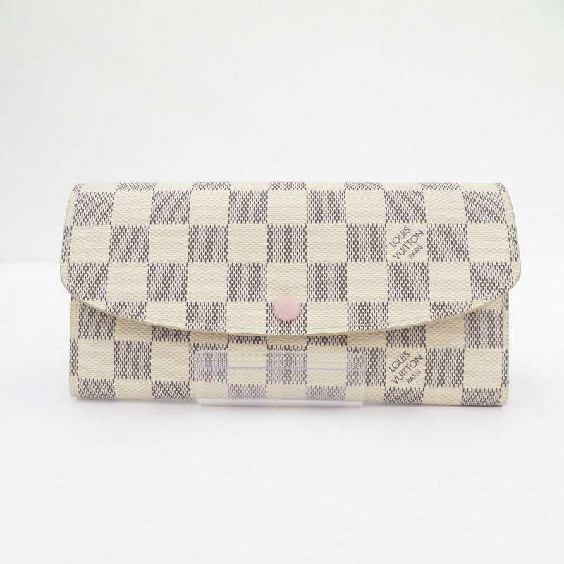 LOUIS VUITTON | ルイ・ヴィトン ダミエ アズール ポルトフォイユ・エミリー 長財布 N41625 グレー×ベージュ【瀬戸大橋店】