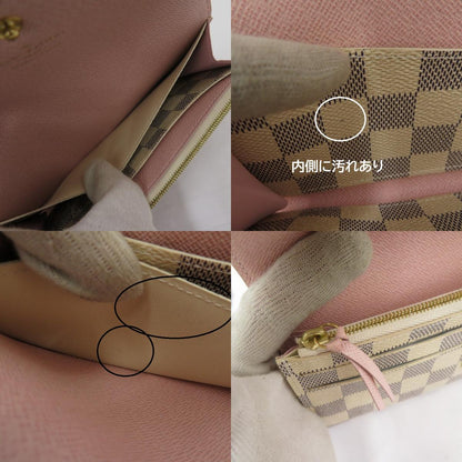 LOUIS VUITTON | ルイ・ヴィトン ダミエ アズール ポルトフォイユ・エミリー 長財布 N41625 グレー×ベージュ【瀬戸大橋店】