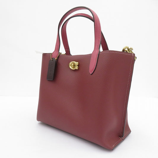 COACH | コーチ ウィロウ トート 24 ハンドバッグ F2378-C8561 ボルドー/バーガンディー【瀬戸大橋店】