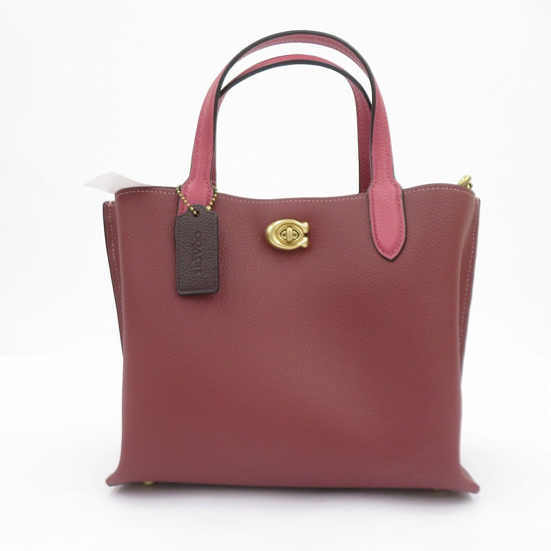 COACH | コーチ ウィロウ トート 24 ハンドバッグ F2378-C8561 ボルドー/バーガンディー【瀬戸大橋店】